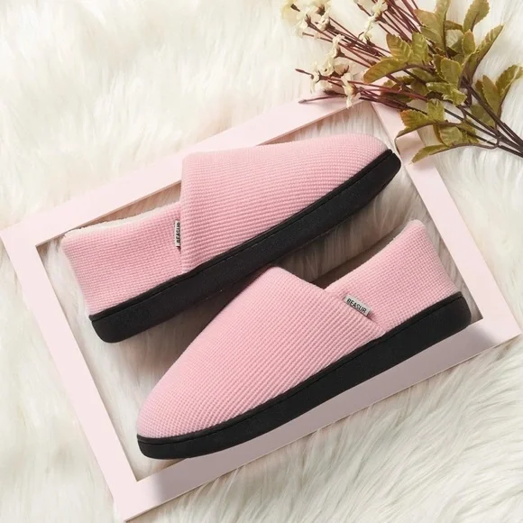 New Women’s Memory Foam House Slippers Pink​ - Picture 6 of 7